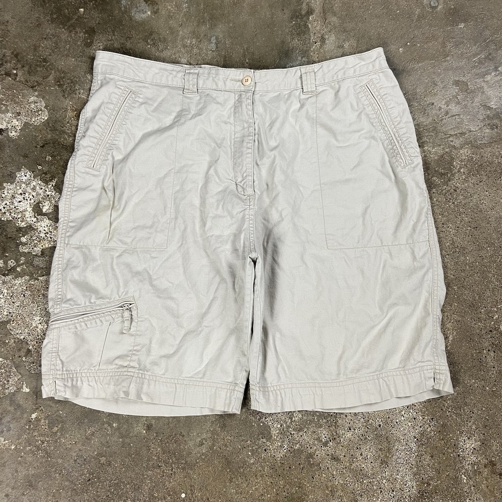 Vintage Woolrich Chino Shorts Women's Size 16 Beige Outdoor Casual Wear